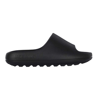 Black - Front - Jack Wills Childrens-Kids EVA Wide Strap Sliders