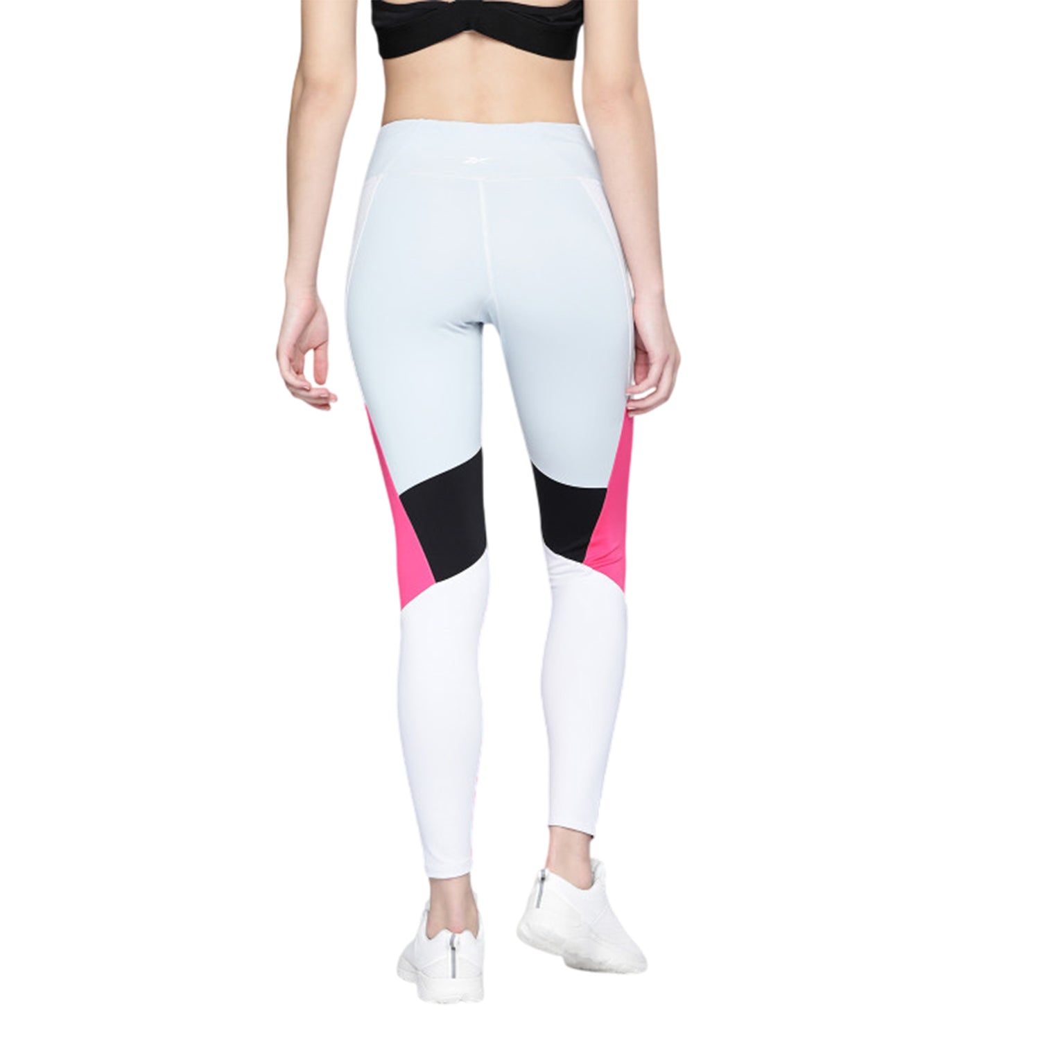 Grey - Back - Reebok Womens-Ladies Lux Fitted Leggings