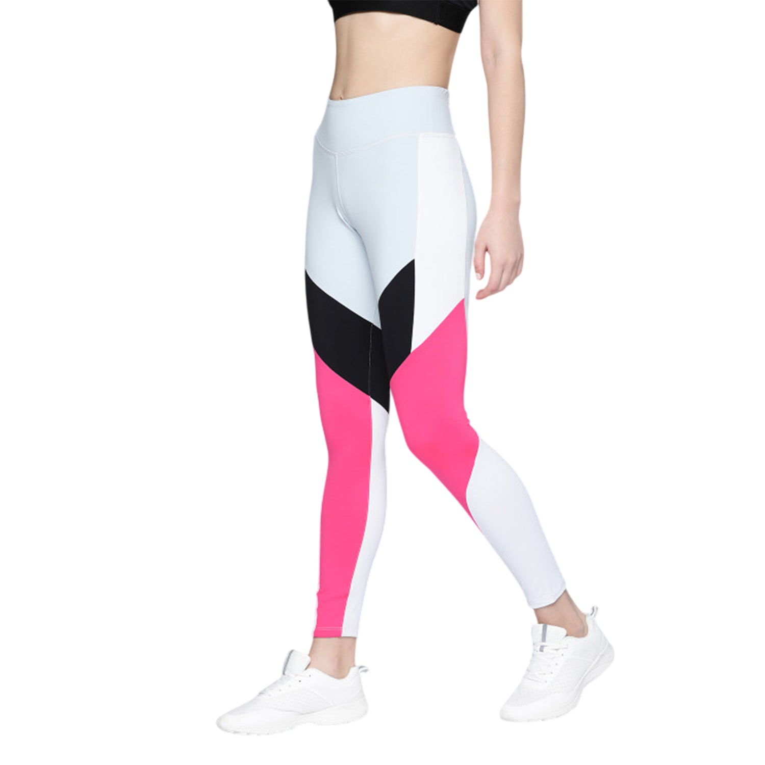 Grey - Side - Reebok Womens-Ladies Lux Fitted Leggings