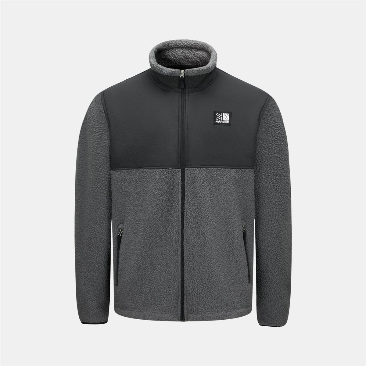 Grey-Black - Front - Karrimor Mens Base Camp Fleece Jacket