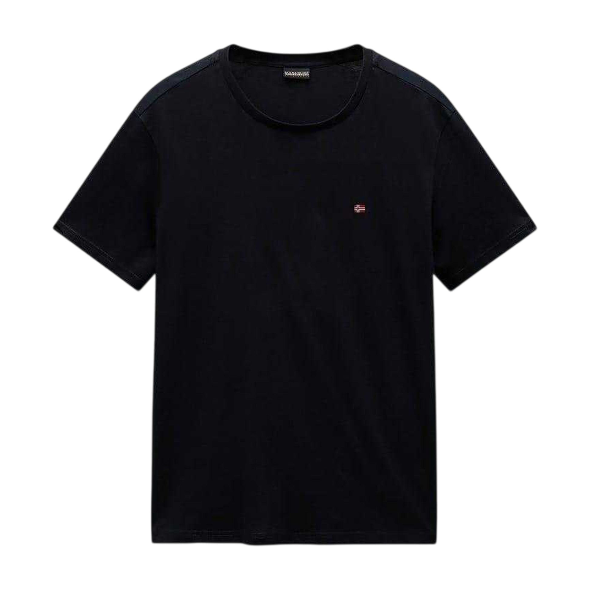 Black - Front - Napapijri Mens Salis Logo Short-Sleeved T-Shirt