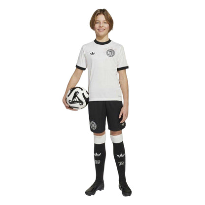 Black - Side - Adidas Childrens-Kids Germany 125th Anniversary Football Shorts