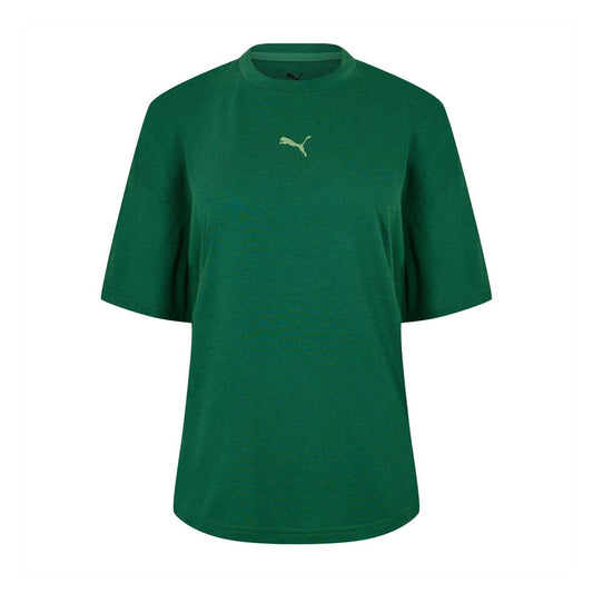 Vine Green - Front - Puma Womens-Ladies Train Oversized T-Shirt