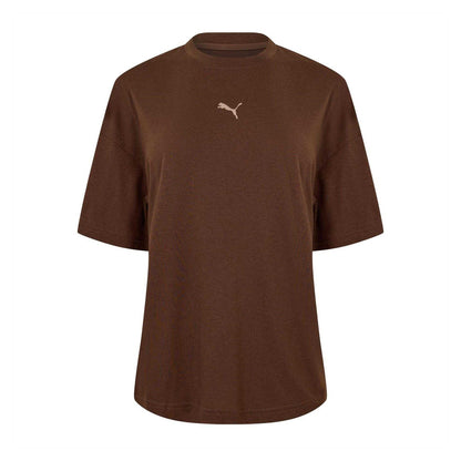 Espresso Brown - Front - Puma Womens-Ladies Train Oversized T-Shirt