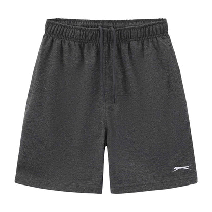 Charcoal Marl - Front - Slazenger Childrens-Kids Jersey Shorts