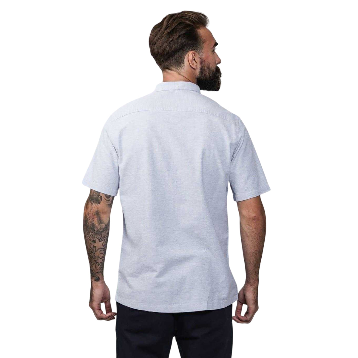 Grey - Back - Firetrap Mens Classic Oxford Shirt