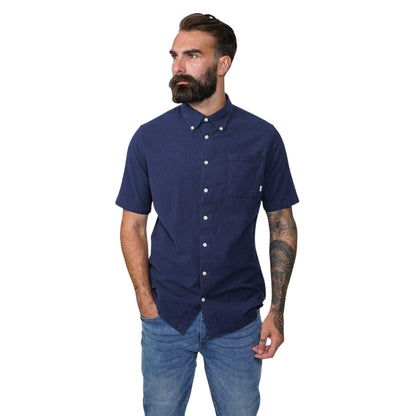Navy - Front - Firetrap Mens Classic Oxford Shirt