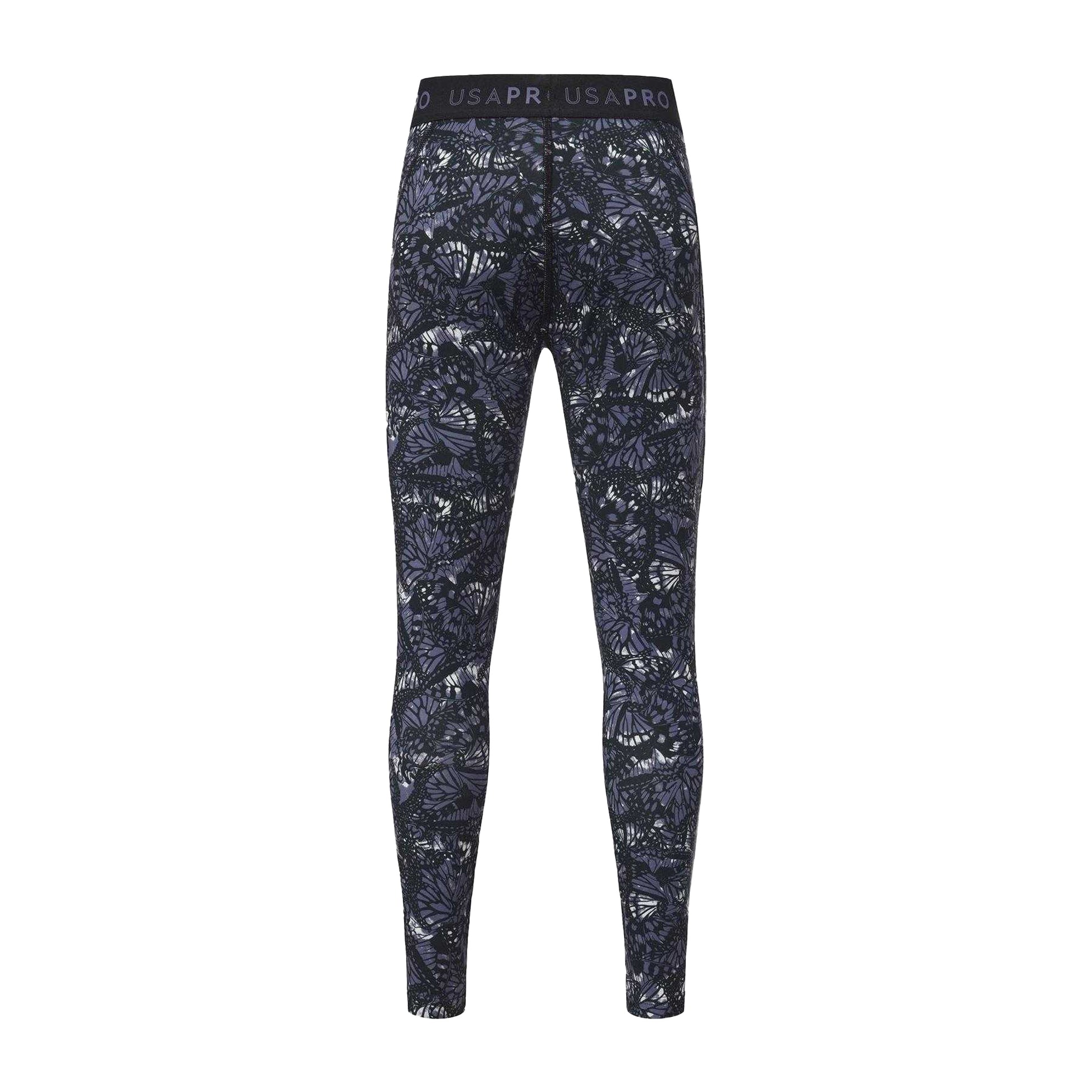 Black - Back - USA Pro Girls Butterfly Leggings