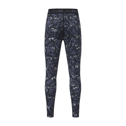 Black - Back - USA Pro Girls Butterfly Leggings