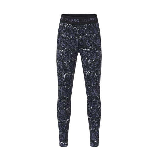 Black - Front - USA Pro Girls Butterfly Leggings