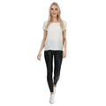 Black - Side - Only Womens-Ladies Cool Coated Leggings