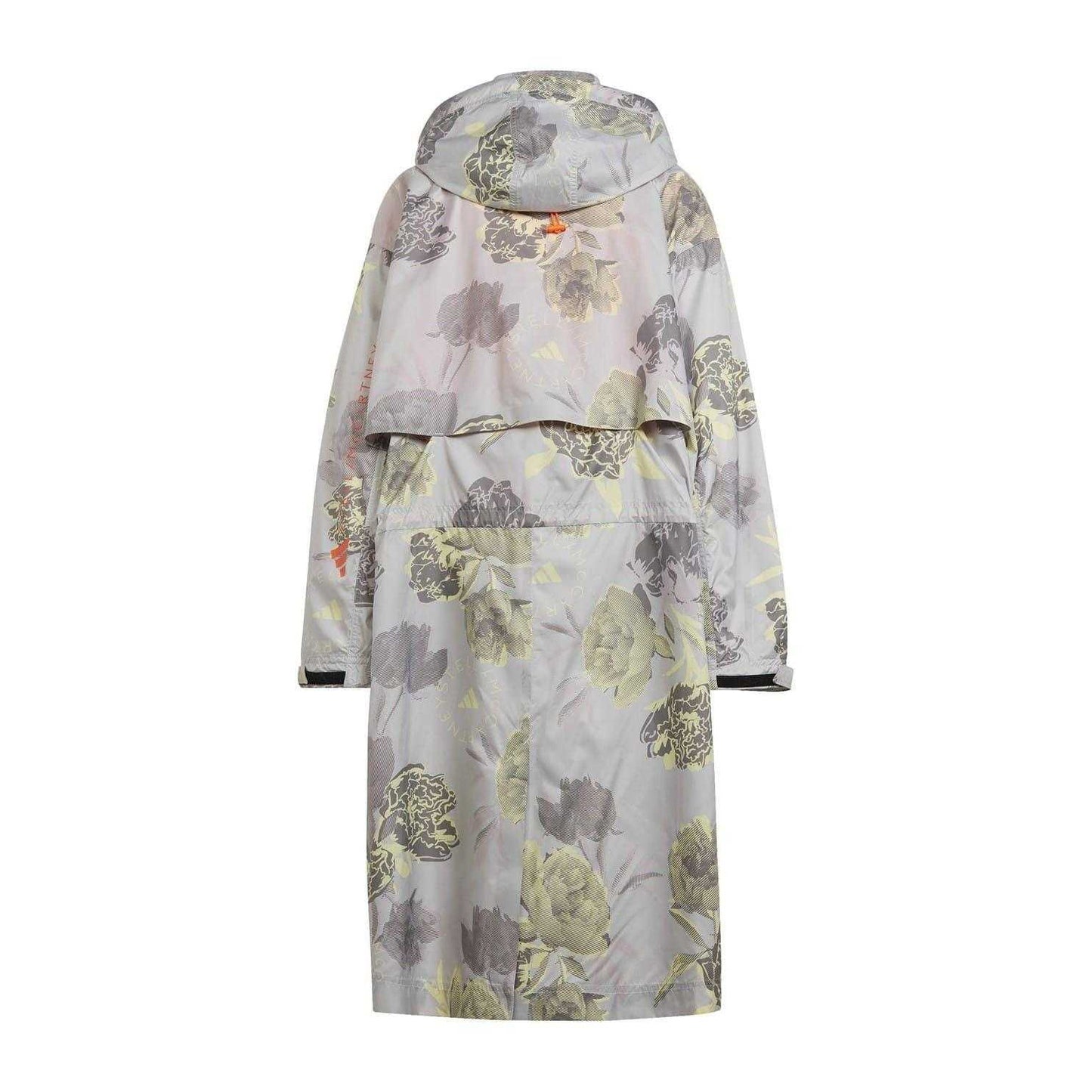 Chalk Print - Back - Adidas Womens-Ladies Stella McCartney Floral Parka