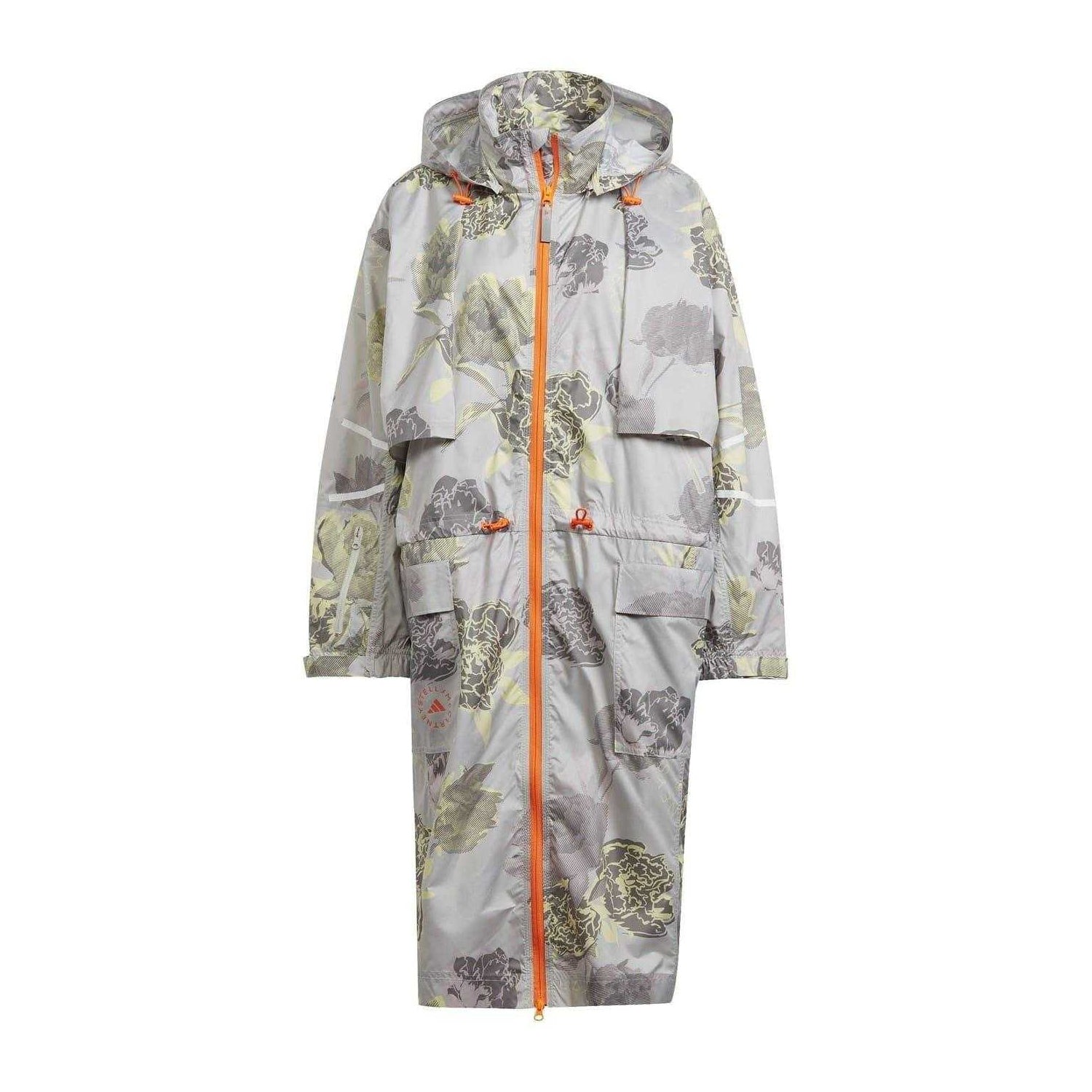 Chalk Print - Front - Adidas Womens-Ladies Stella McCartney Floral Parka