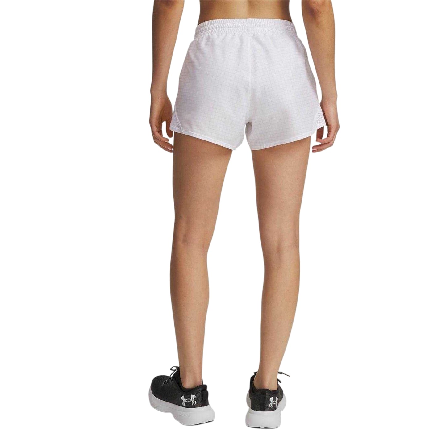 White - Back - Under Armour Womens-Ladies Fly By Lightweight Running Shorts