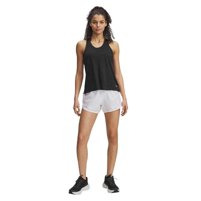 White - Side - Under Armour Womens-Ladies Fly By Lightweight Running Shorts