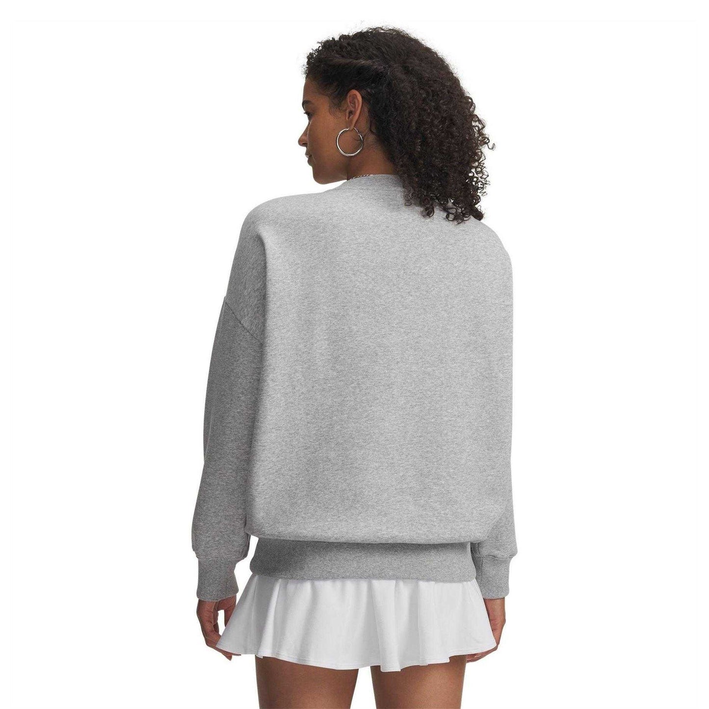 Frost Gray - Back - Under Armour Womens-Ladies Rival Fleece Relaxed Fit Sweatshirt