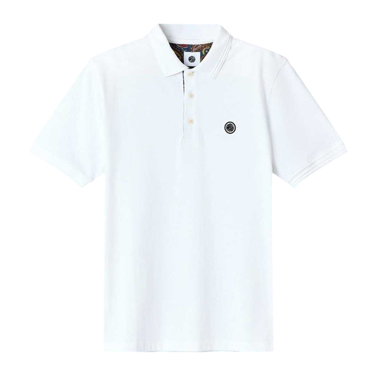White - Front - Pretty Green Mens House Paisley Polo Shirt