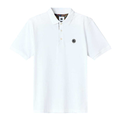 White - Front - Pretty Green Mens House Paisley Polo Shirt