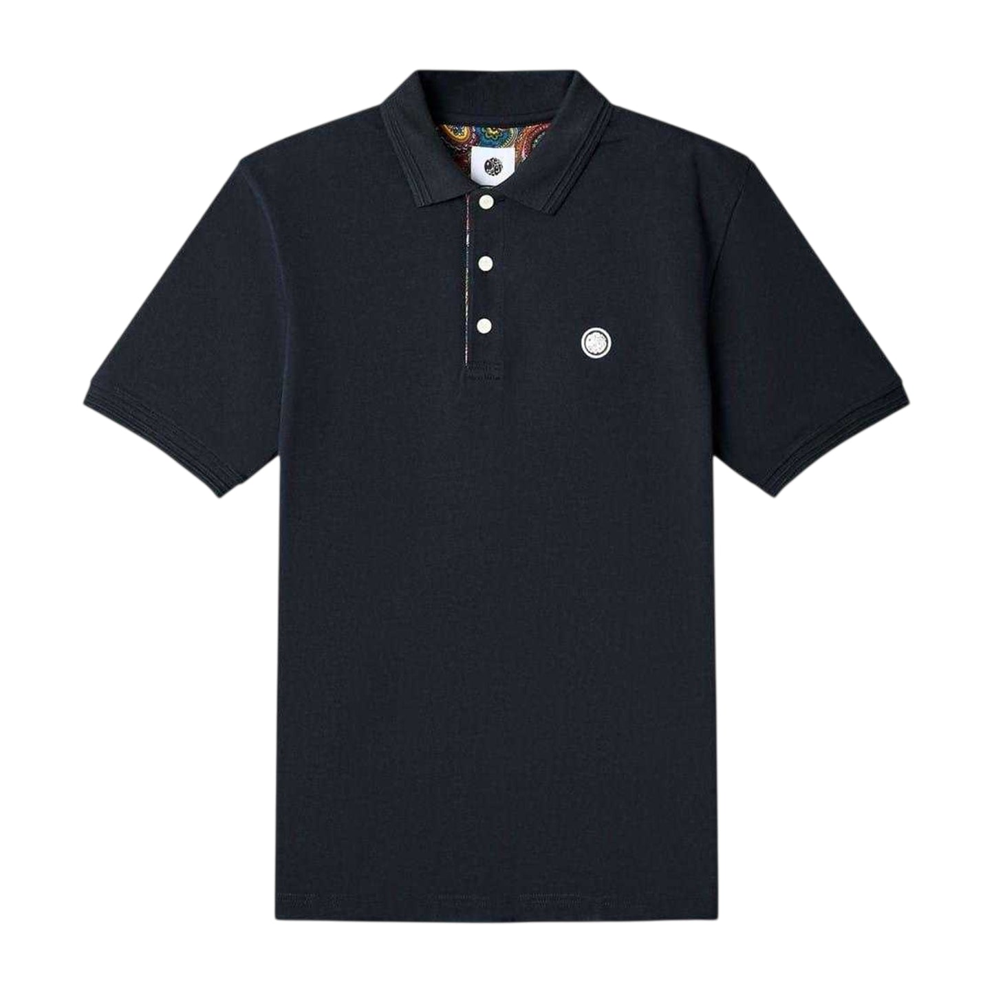 Black - Front - Pretty Green Mens House Paisley Polo Shirt