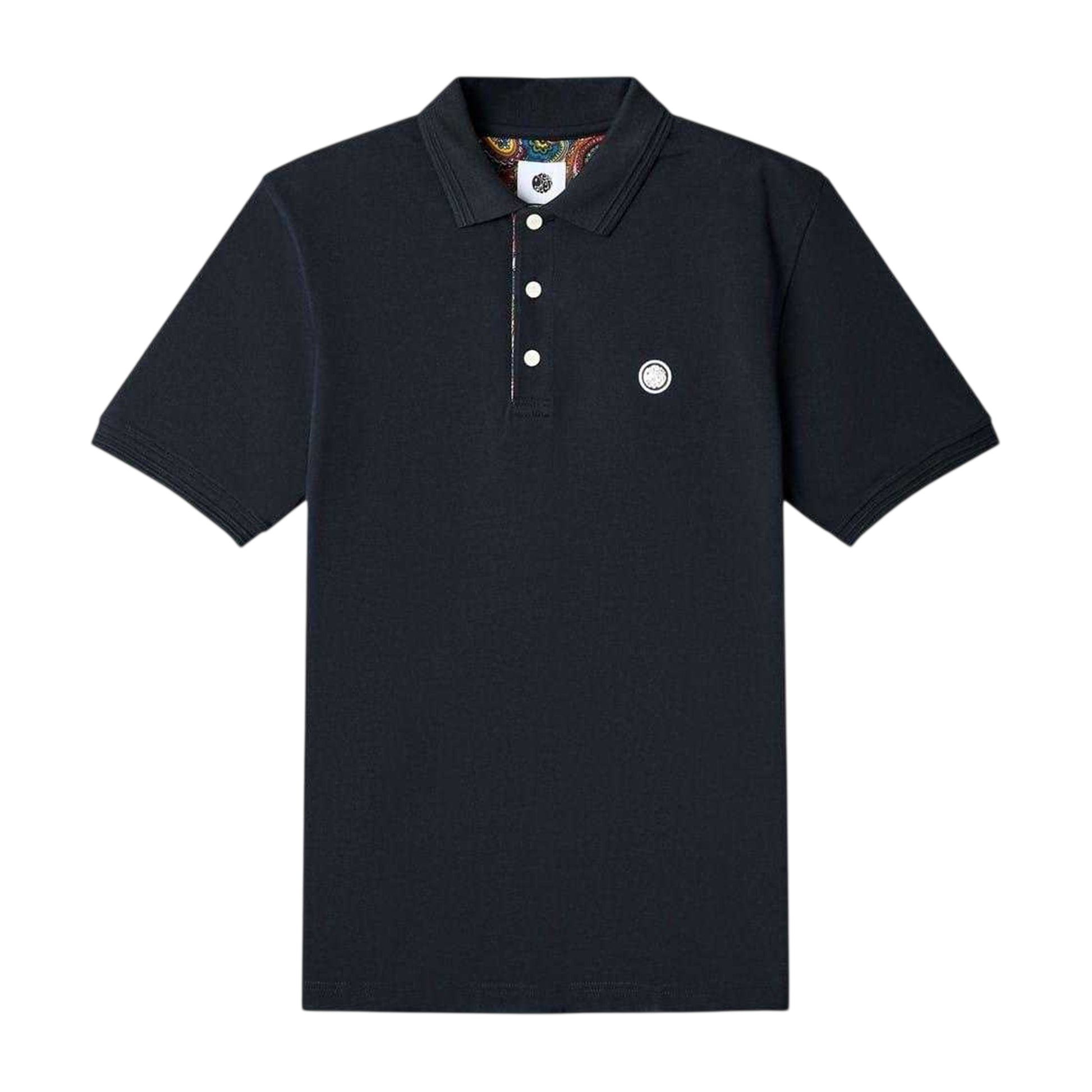 Black - Front - Pretty Green Mens House Paisley Polo Shirt