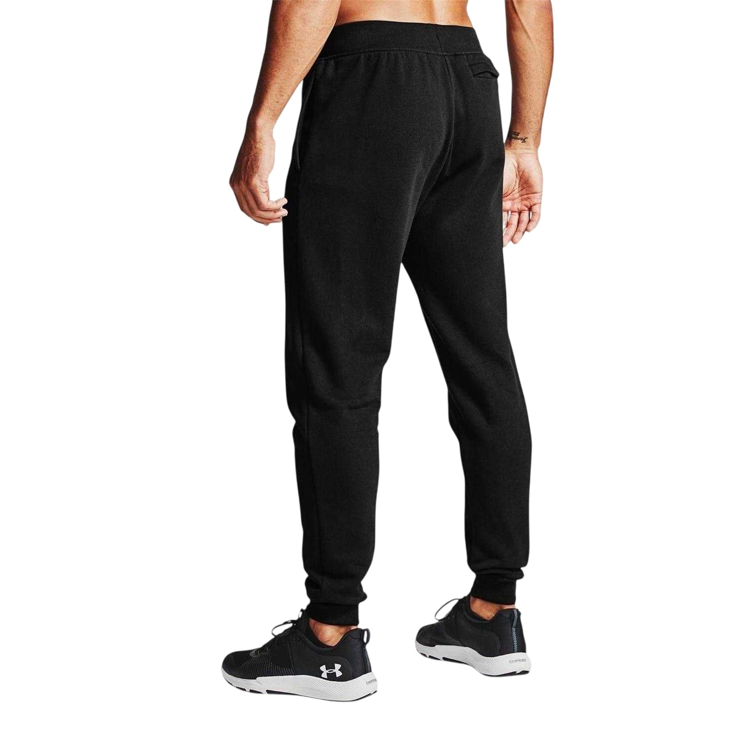 Black - Back - Under Armour Mens Rival Fleece Joggers