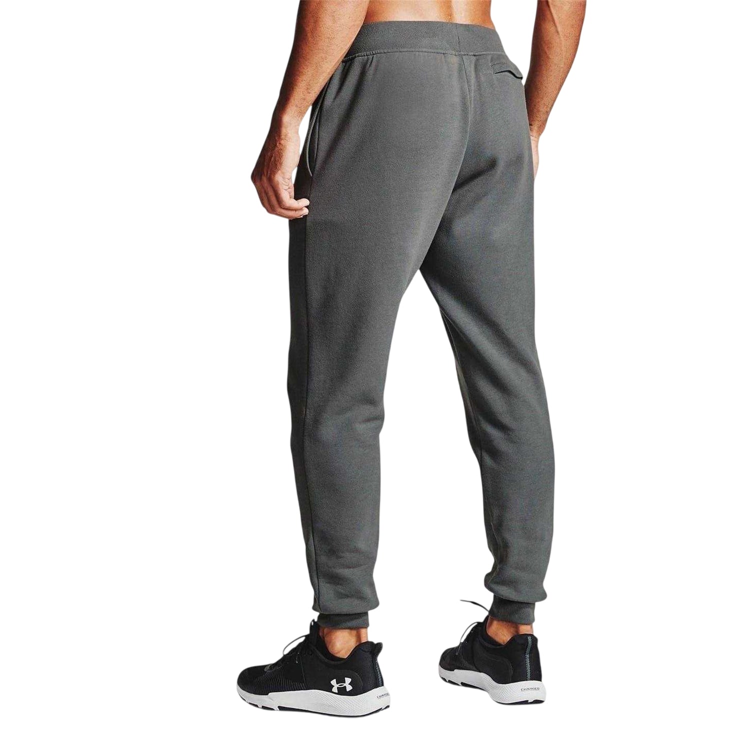 Grey - Back - Under Armour Mens Rival Fleece Joggers