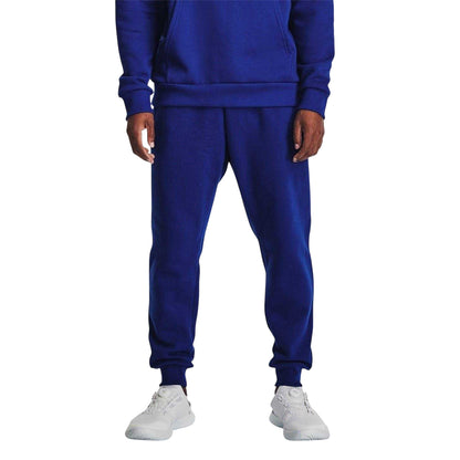 Dark Blue - Side - Under Armour Mens Rival Fleece Joggers