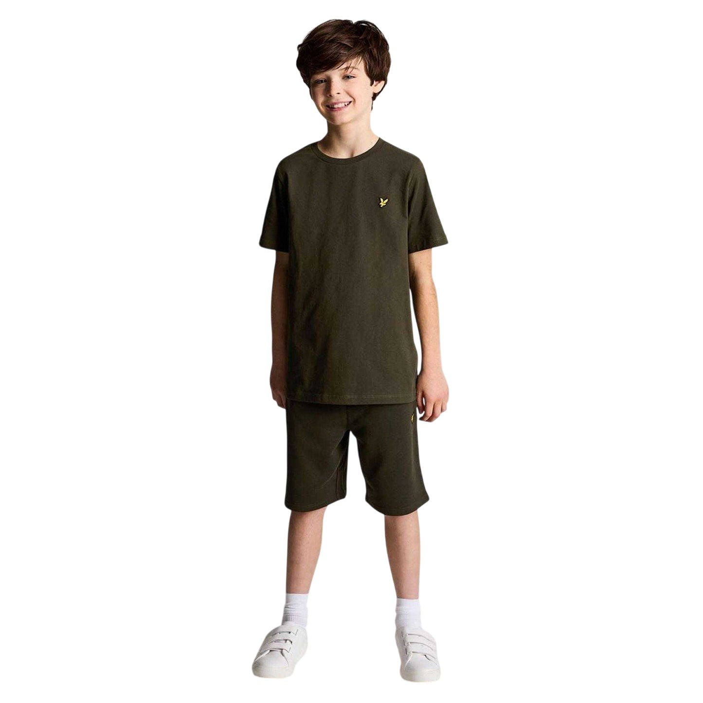 Olive - Back - Lyle & Scott Boys Embroidered Logo Shorts
