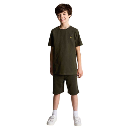 Olive - Back - Lyle & Scott Boys Embroidered Logo Shorts