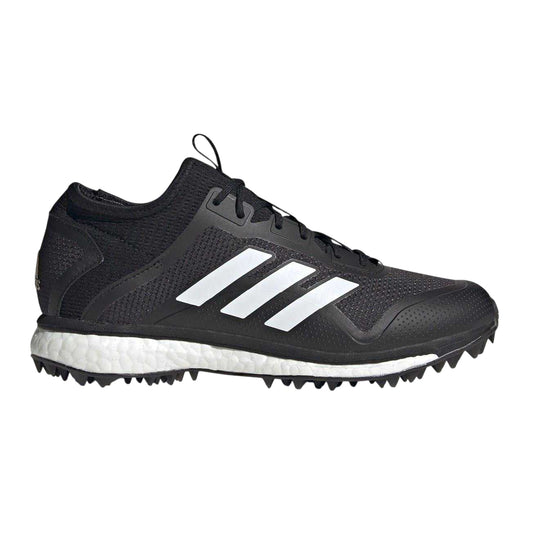 Black-White - Front - Adidas Womens-Ladies Fabela X Empower Hockey Shoes