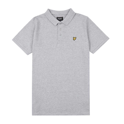 Grey Heather - Front - Lyle & Scott Childrens-Kids Classic Polo Shirt