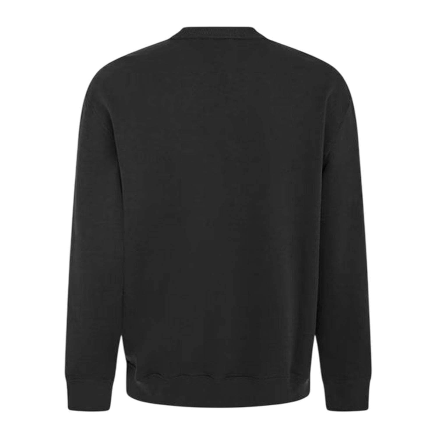 Black - Back - Calvin Klein Mens Monogram Ribbed Sweatshirt