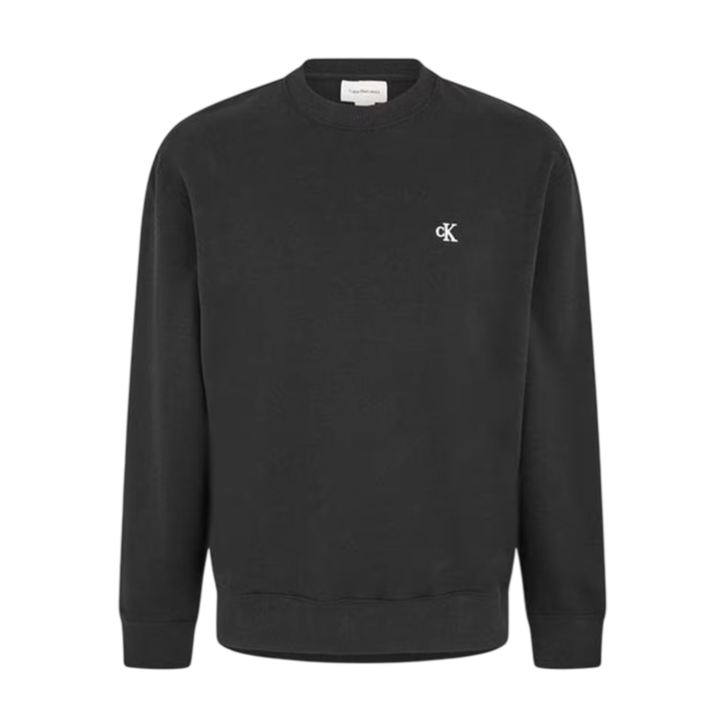 Black - Front - Calvin Klein Mens Monogram Ribbed Sweatshirt