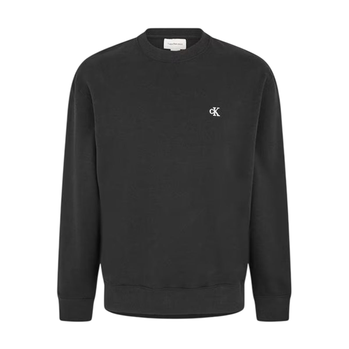 Black - Front - Calvin Klein Mens Monogram Ribbed Sweatshirt