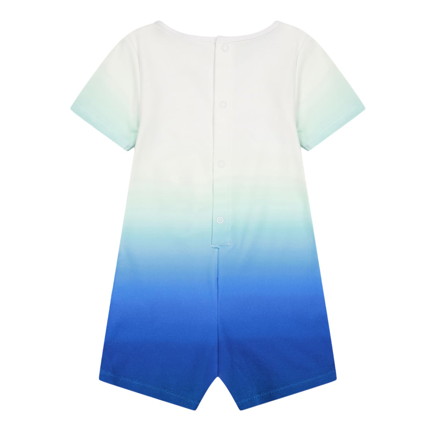 Blue-White - Back - Carrement Beau Baby Boys Ombre Regular Short-Sleeved Babysuit