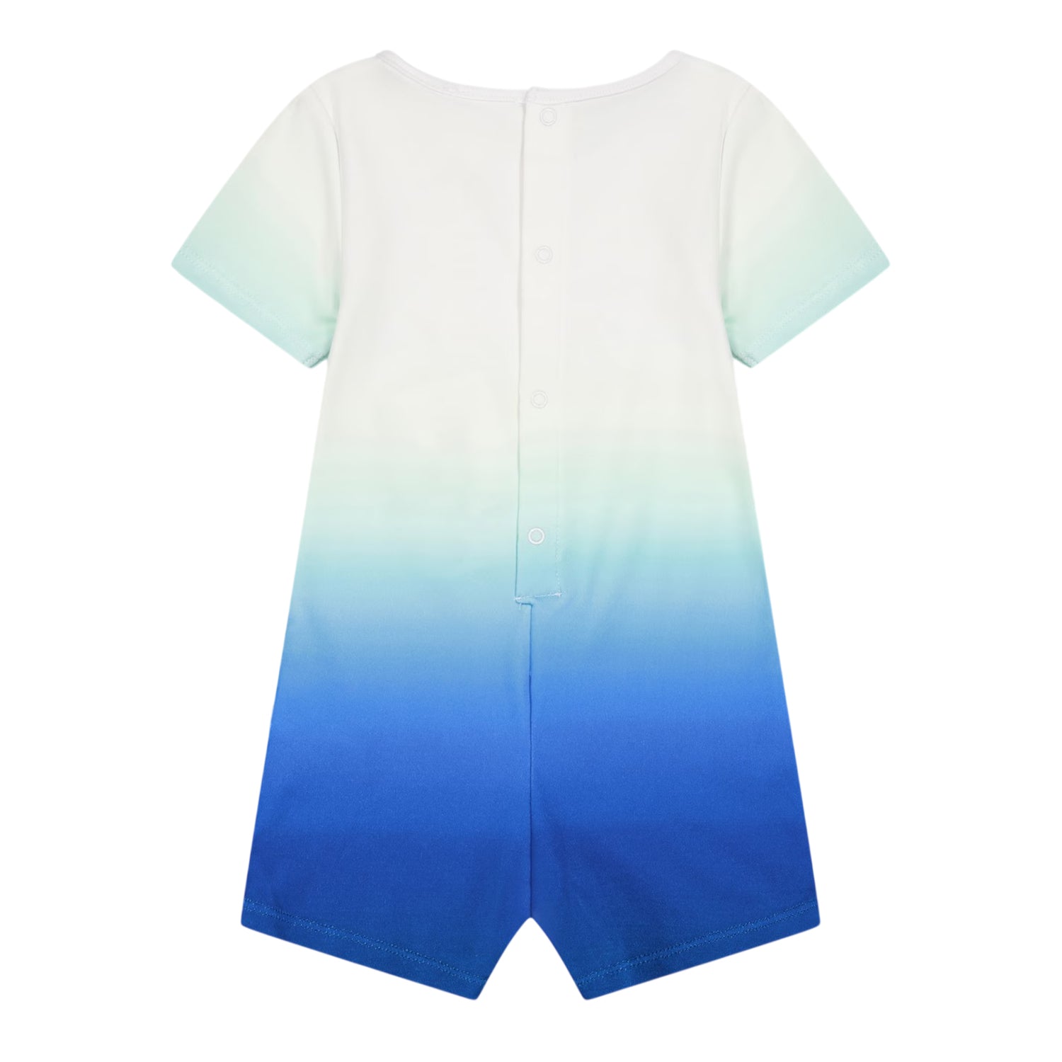 Blue-White - Back - Carrement Beau Baby Boys Ombre Regular Short-Sleeved Babysuit
