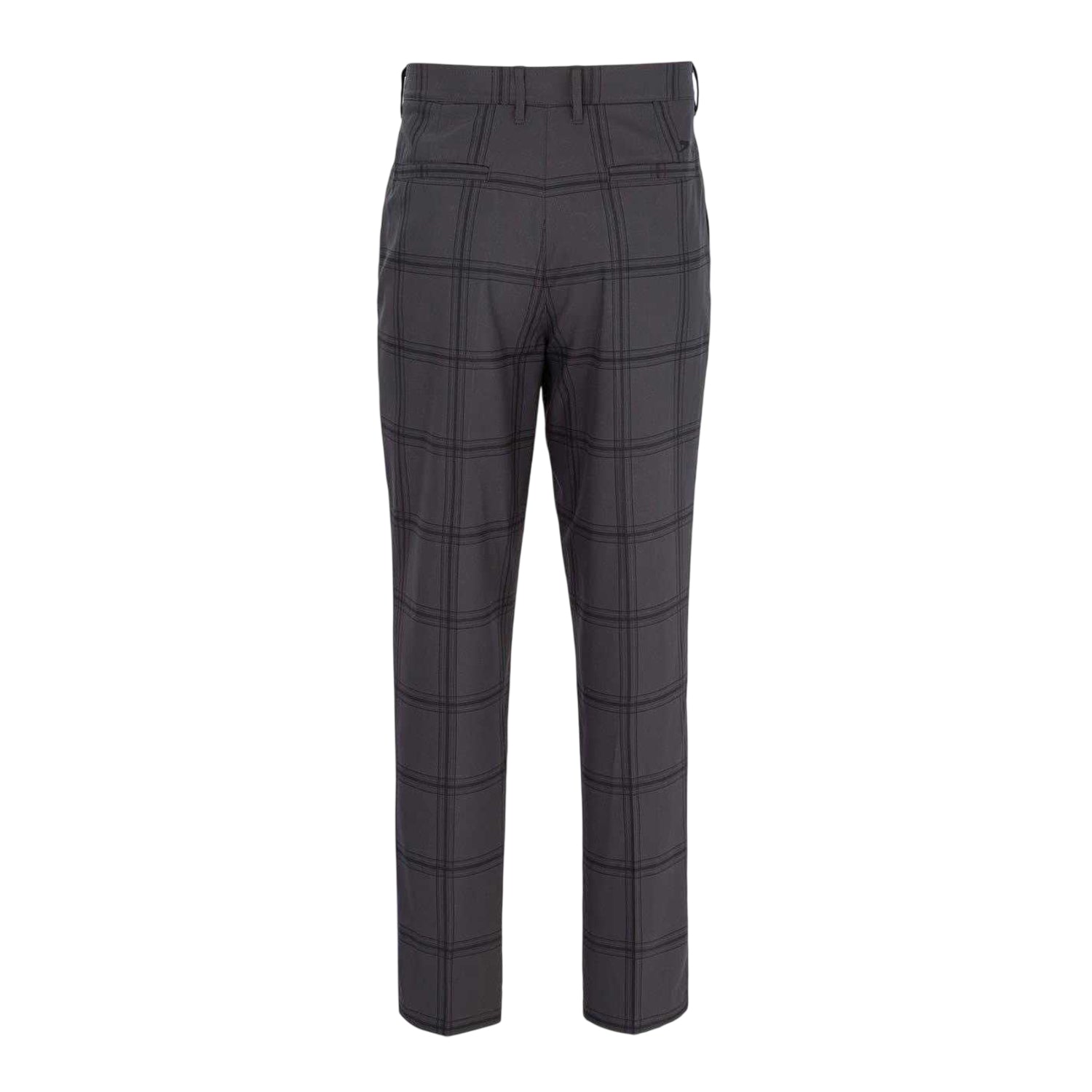 Charcoal - Back - Slazenger Mens Checked Golf Trousers