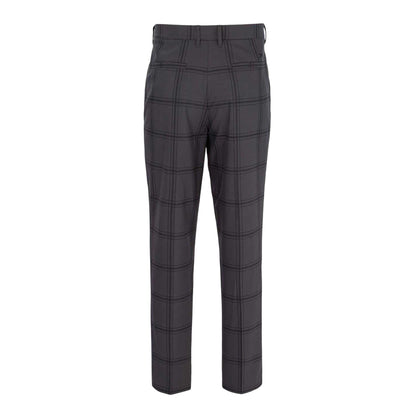 Charcoal - Back - Slazenger Mens Checked Golf Trousers