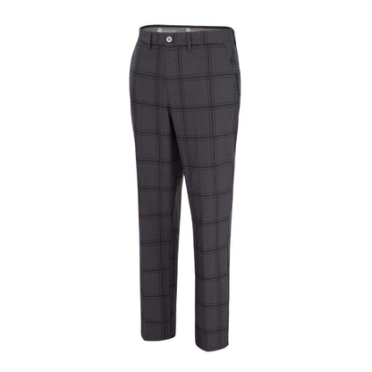 Charcoal - Side - Slazenger Mens Checked Golf Trousers