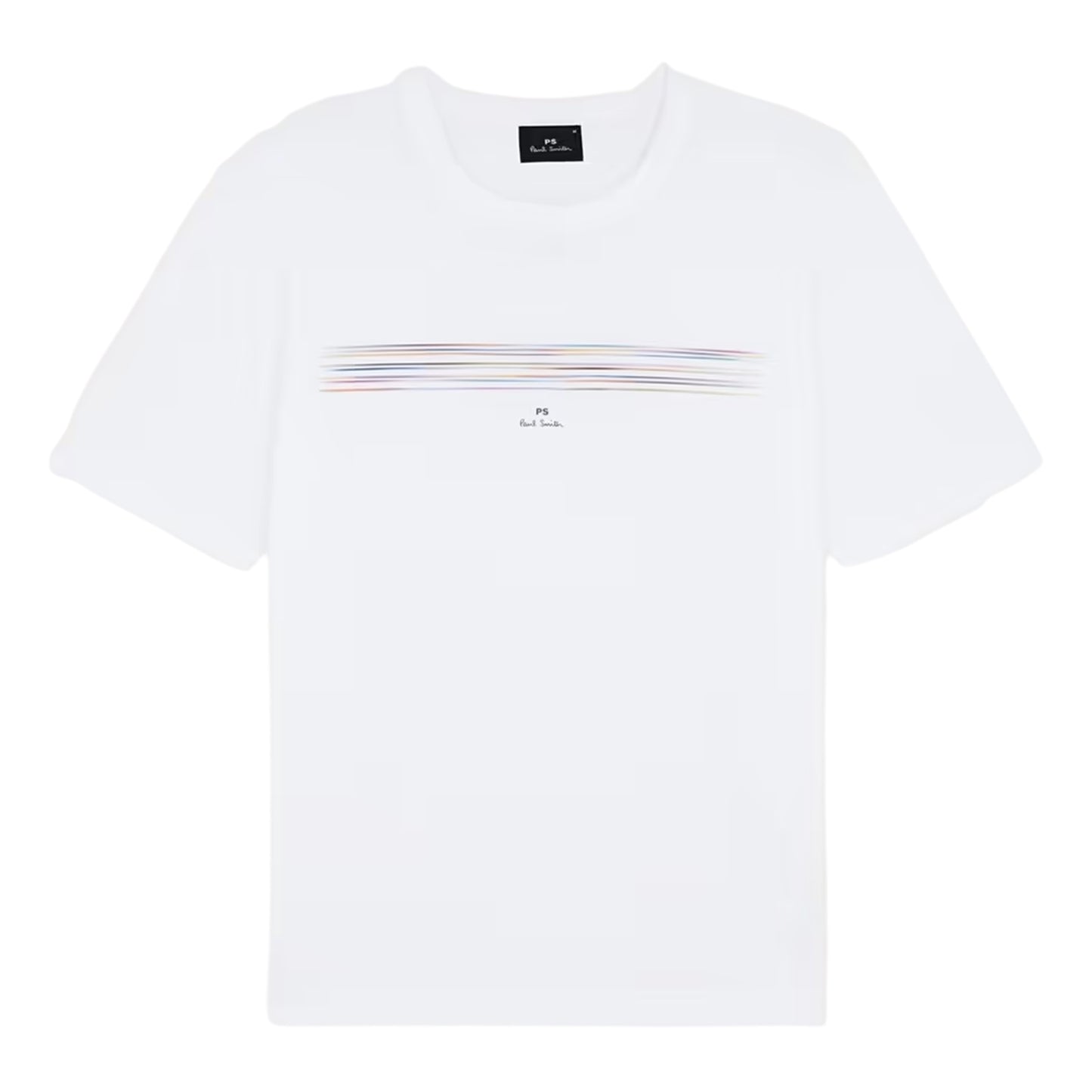 White - Front - Paul Smith Mens Pinstripe T-Shirt