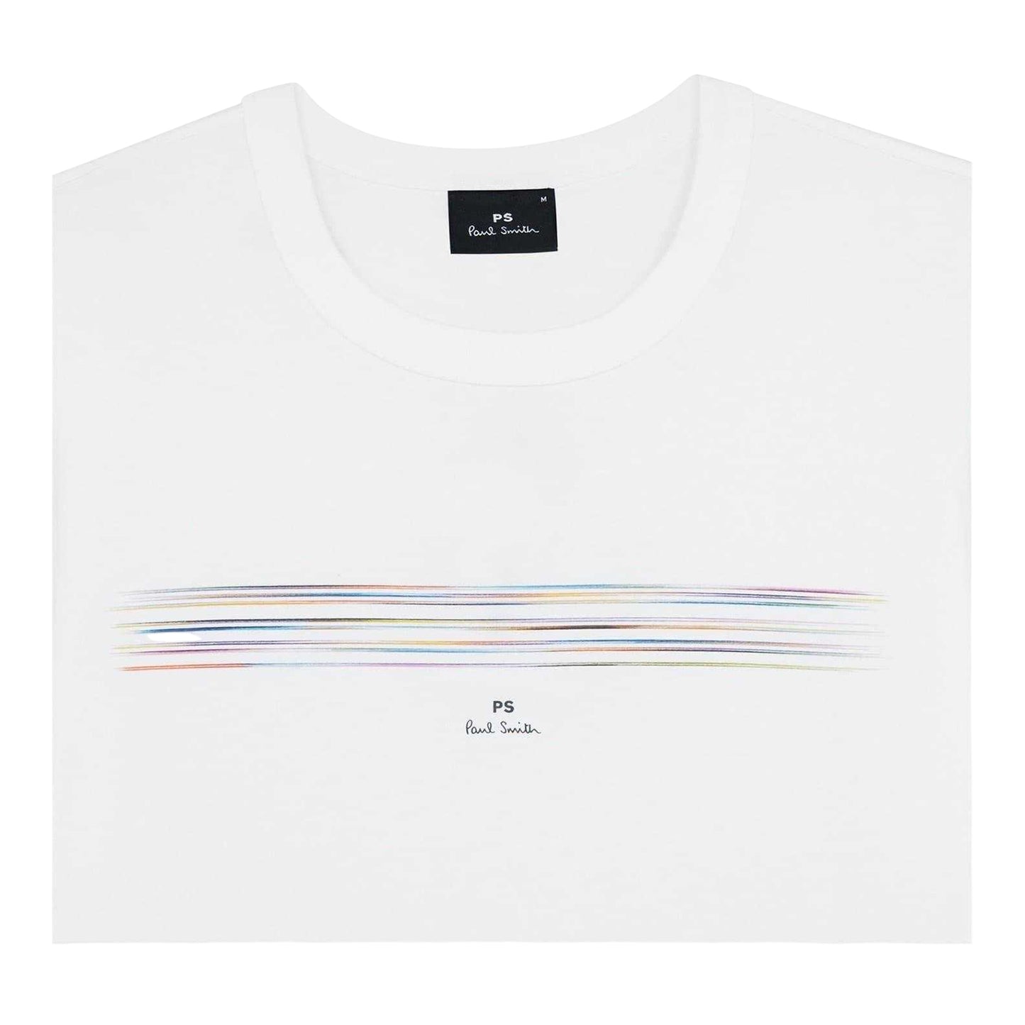 White - Back - Paul Smith Mens Pinstripe T-Shirt