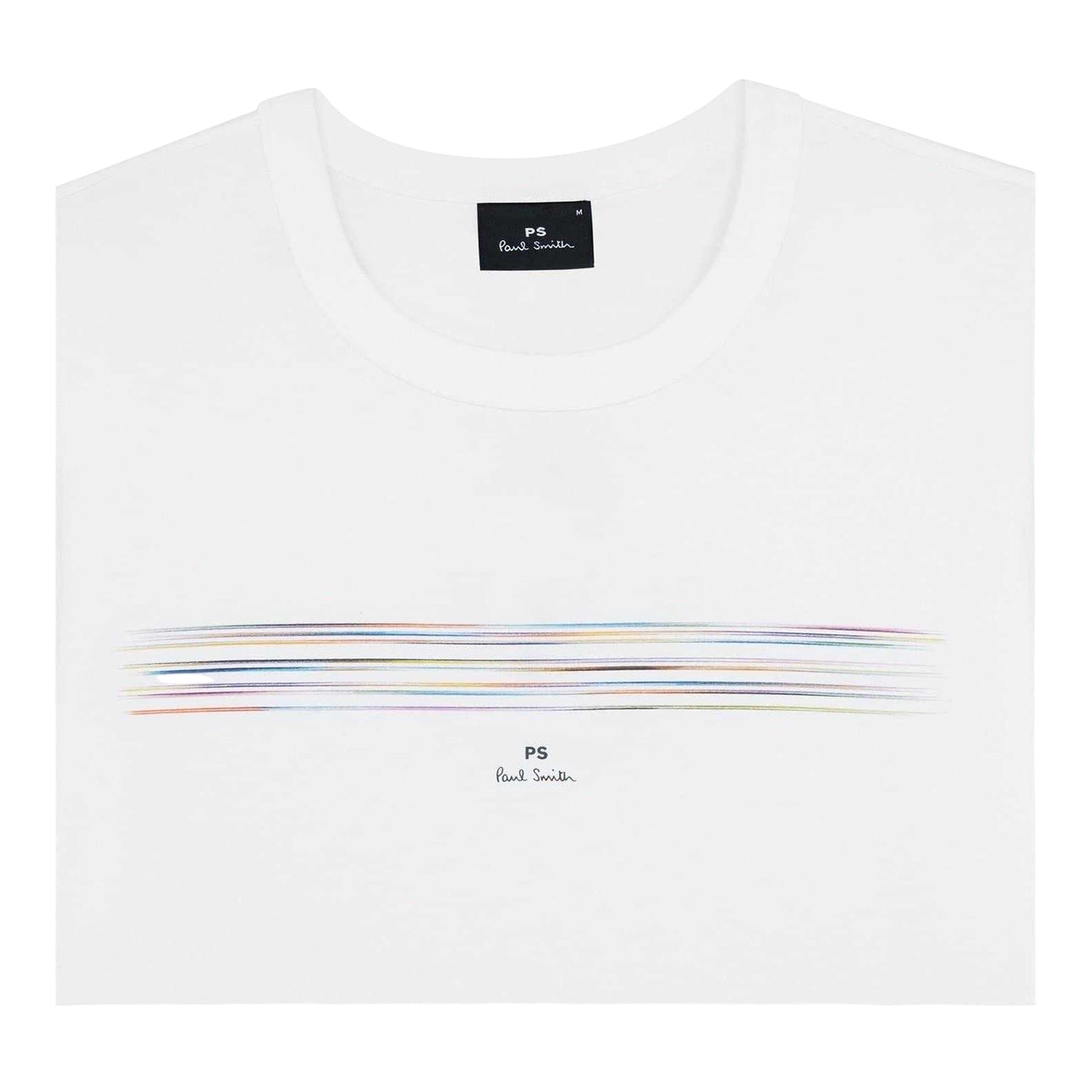 White - Back - Paul Smith Mens Pinstripe T-Shirt