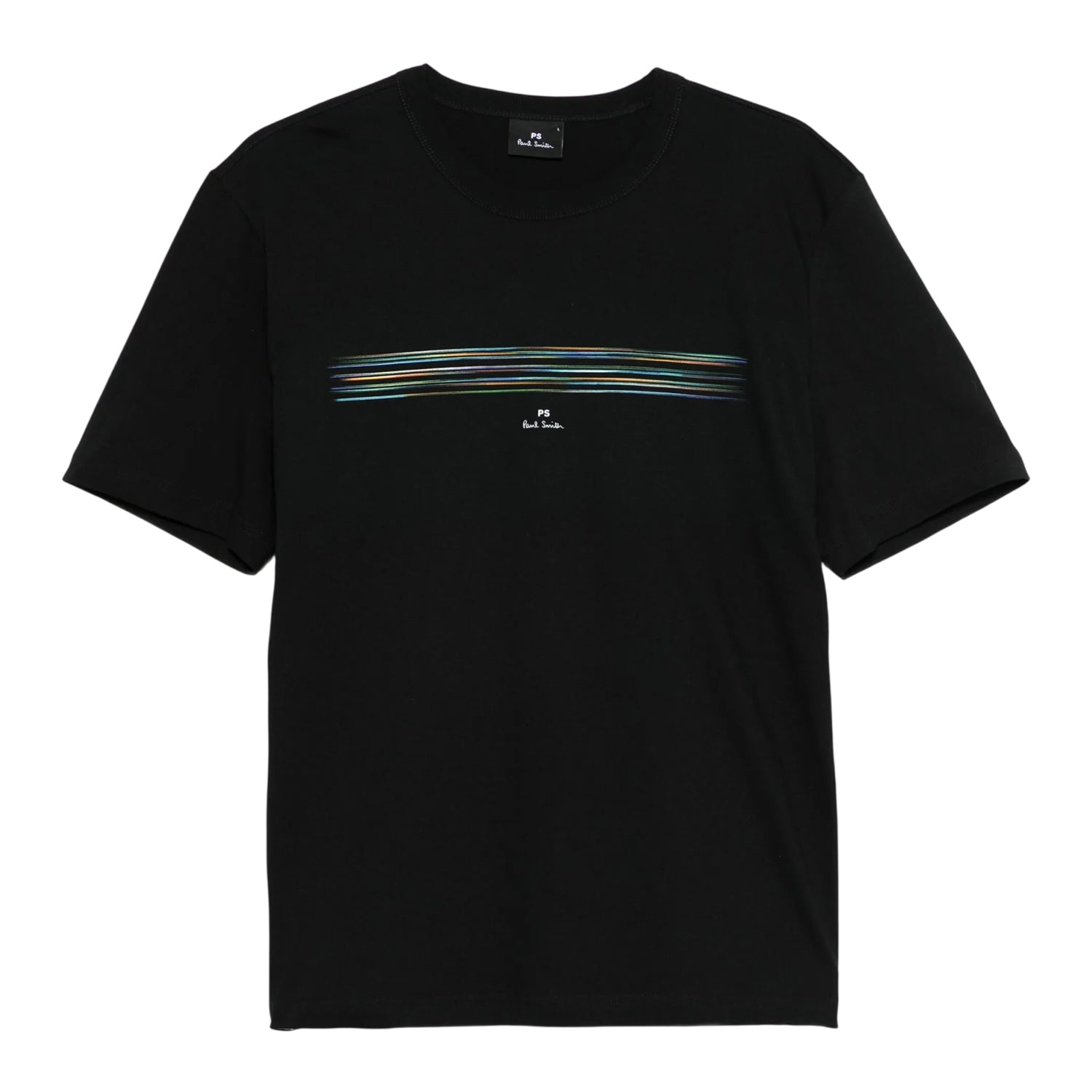 Black - Front - Paul Smith Mens Pinstripe T-Shirt