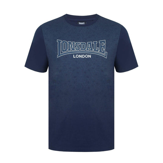 Blue - Front - Lonsdale Mens Geometric Logo T-Shirt
