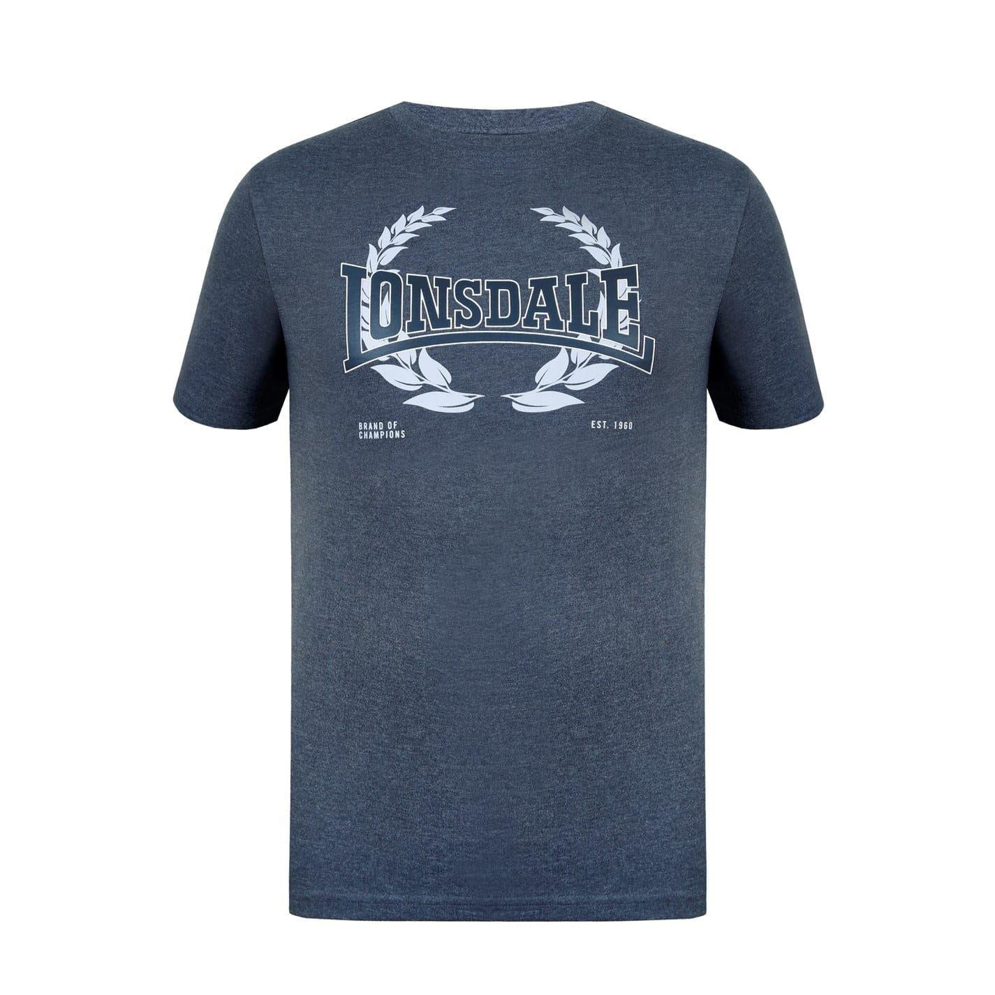 Laurel - Front - Lonsdale Mens Geometric Logo T-Shirt
