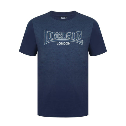 Blue - Back - Lonsdale Mens Geometric Logo T-Shirt