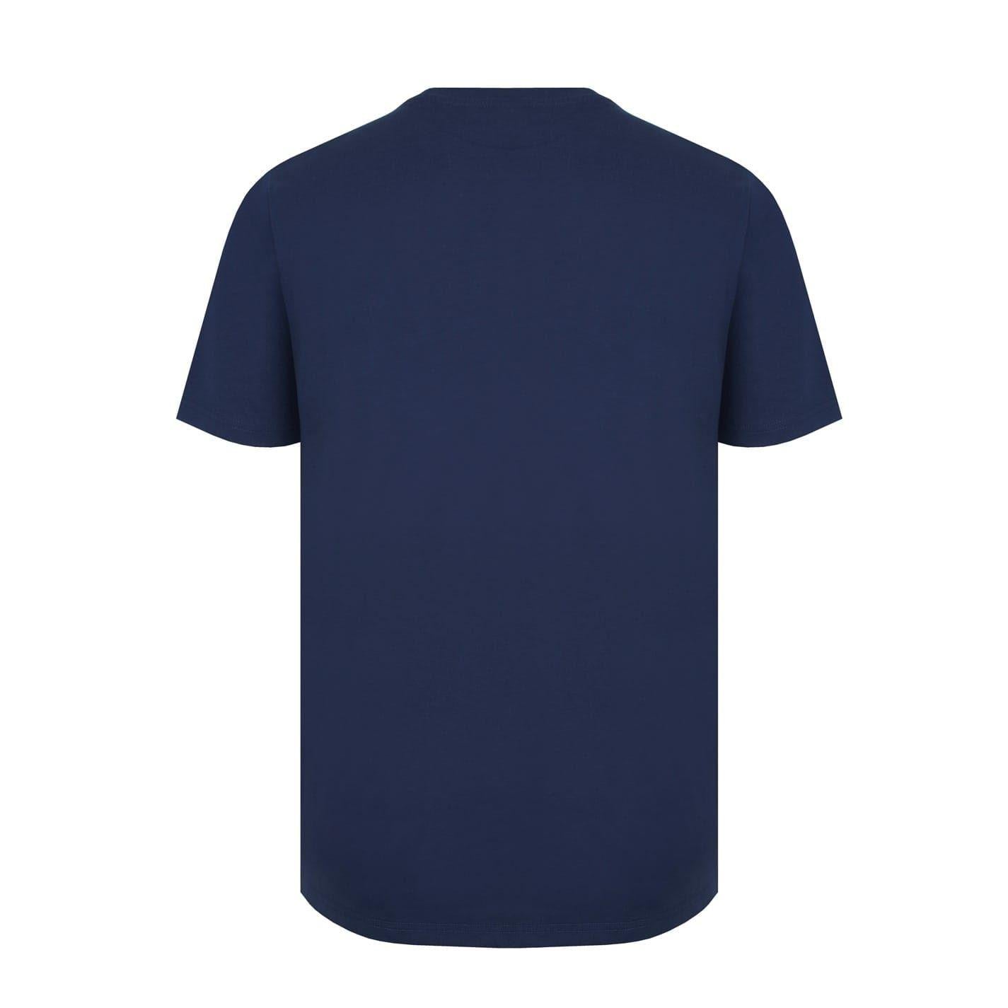 Blue - Side - Lonsdale Mens Geometric Logo T-Shirt