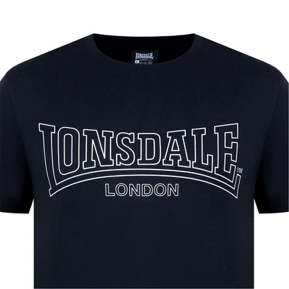 Black - Close up - Lonsdale Mens Geometric Logo T-Shirt