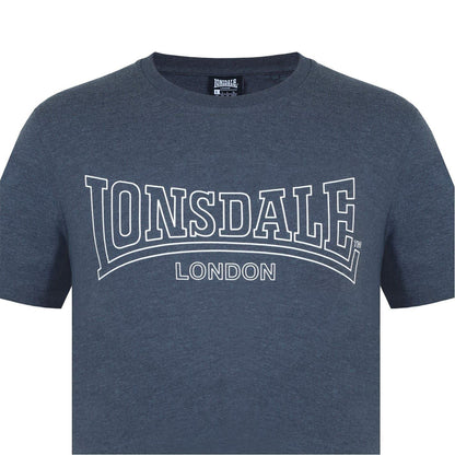 Charcoal - Lifestyle - Lonsdale Mens Geometric Logo T-Shirt