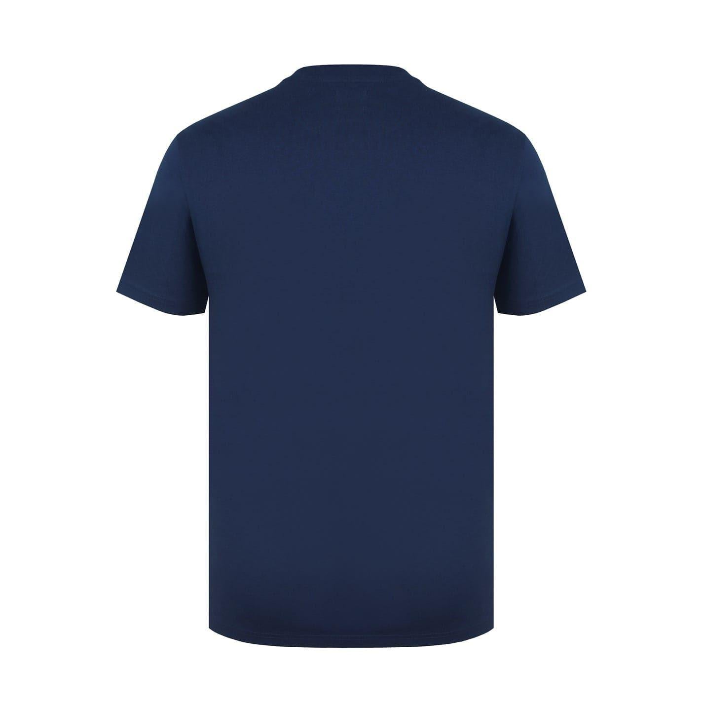 Navy - Back - Lonsdale Mens Geometric Logo T-Shirt